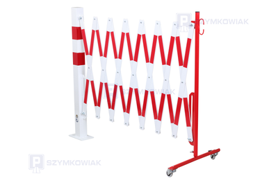 Zapora nożycowa ze słupkiem stałym