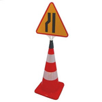 Pachołek drogowy z panelem 125 cm - elastyczny, odblaskowy