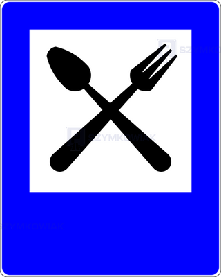 Znak D-28 - restauracja