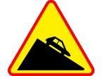 Znak A-22 - niebezpieczny zjazd