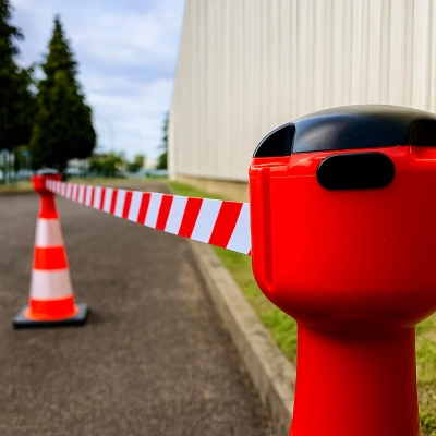 Głowica na pachołek z taśmą 9 m