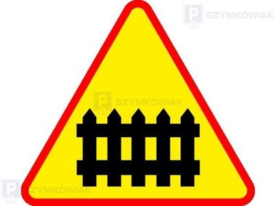 Znak A-9 - przejazd kolejowy z zaporami