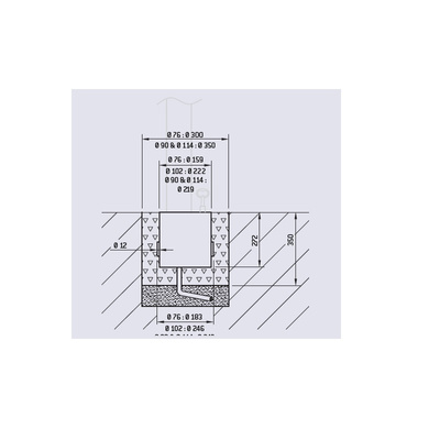 Słupek z systemem Serrubloc