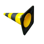 Pachołek drogowy żółto czarny PE 50 cm - elastyczny 