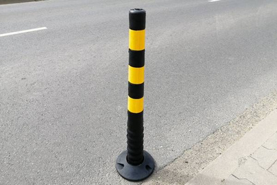 Słupek elastyczny 75 cm czarno-żółty