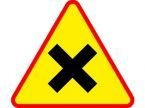 Znak A-5 - skrzyżowanie dróg