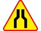 Znak A-12a - zwężenie jezdni - dwustronne