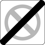 Znak B-40 - koniec strefy ograniczonego postoju