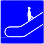 Znak D-36a - schody ruchome w górę