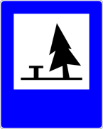 Znak D-32 - pole biwakowe