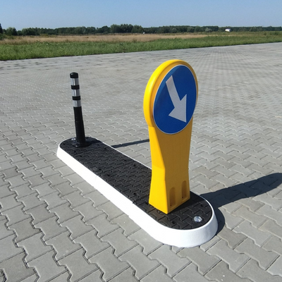 Azyl drogowy mini, PVC - zakończenie, czerwony