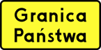 Tabliczka T-17 - tabliczka wskazująca granicę państwa