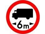 Znak B-17 - zakaz wjazdu pojazdów o długości ponad ...m