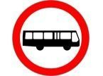 Znak B-3a - zakaz wjazdu autobusów