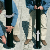 Słupek z systemem Serrubloc