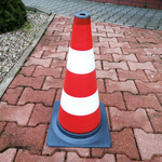 Pachołek drogowy 50 cm - elastyczny, odblaskowy