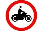 Znak B-4 - zakaz wjazdu motocykli
