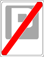 Znak D-45 - koniec strefy płatnego parkowania
