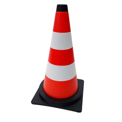 Pachołek drogowy 50 cm, czarna podstawa, odblask, elastyczny