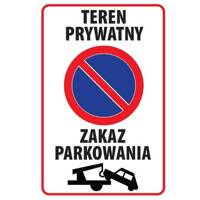 Tabliczka TEREN PRYWATNY do potykacza informacyjnego