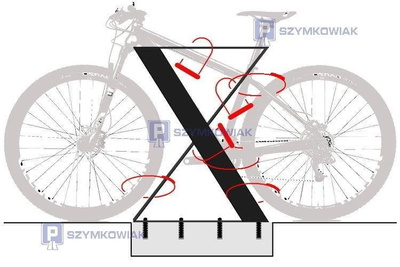 Stojak rowerowy Klepsydra - 2 miejsca