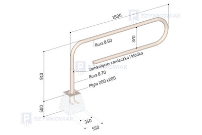 Barierka obrotowa Trombone 1.8 m