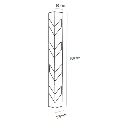 Ochraniacz narożnika ściany - gumowy 80x10 cm