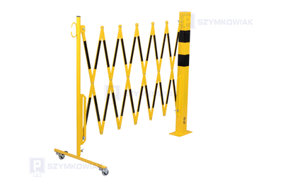 Zapora nożycowa ze słupkiem stałym