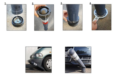 Słupek elastyczny demontowalny EMKA 04