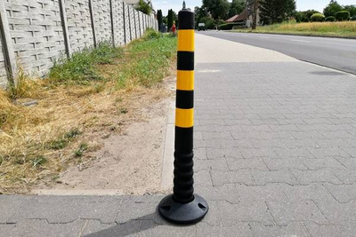 Słupek elastyczny 75 cm czarno-żółty