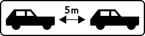 Tabliczka T-32 - tabliczka wskazująca minimalny odstęp od poprzedzającego pojazdu