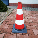 Pachołek drogowy 50 cm - elastyczny, odblaskowy