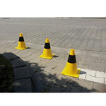 Pachołek drogowy żółto czarny PE 30 cm - ostrzegawczy