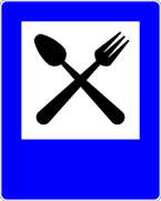 Znak D-28 - restauracja