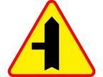 Znak A-6c - skrzyżowanie z drogą podporządkowaną występującą po lewej stronie