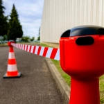 Głowica na pachołek z taśmą 9 m