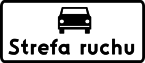 Znak D-52 - strefa ruchu