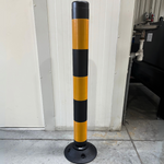 Słupek uchylny 03; czarno żółty