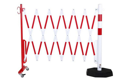 Zapora nożycowa ze słupkiem przestawnym