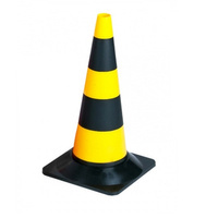 Pachołek drogowy żółto czarny PE 50 cm - elastyczny