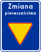 Znak D-48a - zmiana pierwszeństwa