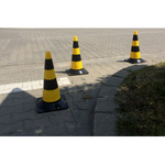 Pachołek drogowy żółto czarny PE 50 cm - elastyczny 