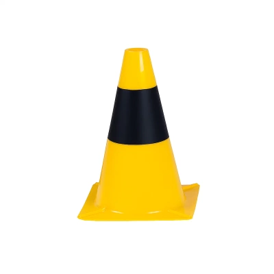 Pachołek drogowy żółto czarny PE 30 cm - ostrzegawczy