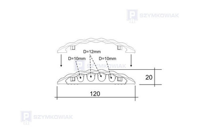 Próg kablowy Office - 2 cm