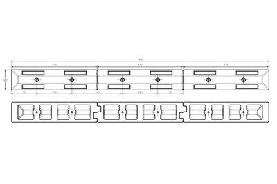 Ogranicznik parkingowy łączony 183 cm