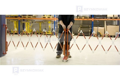 Zapora nożycowa z mocowaniem do ściany