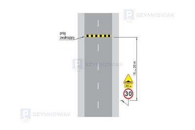 ZPP-30 - zakończenie progu podrzutowego, żółty