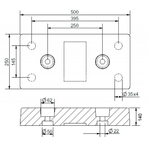 Odbój gumowy 510x250x140
