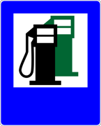 Znak D-23 - stacja paliwowa