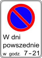 Znak B-39 - strefa ograniczonego postoju